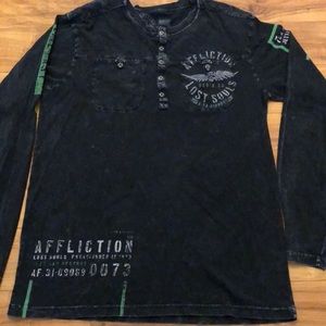 Black AFFLICTION LS Size XLarge
